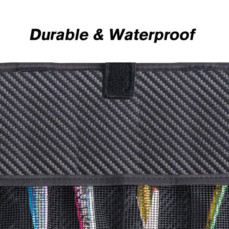 Goture 24 Pockets Internal & External Combination Portable Vertical Jigs Lure Bag Fishing Gear Bag with Nylon Button - 13.39 Inches by 7.87 Inches - Image 4